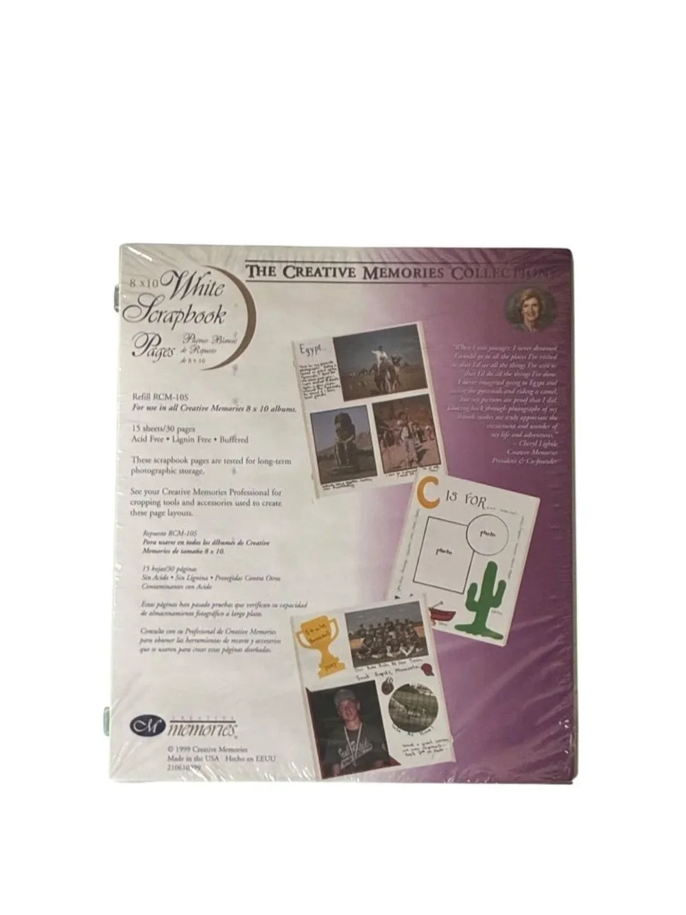 Creative Memories Scrapbook Page Refills 8x10 Ruled, White,‎ & Portrait Sleeves